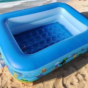 Piscine gonflable carrée en PVC épaisse à trois couches pour enfants et adultes, utilisation à domicile et en cour - Product Image 1