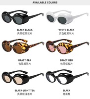 Lunettes de soleil de luxe Y2K rétro grandes ovales pour femmes, nouveau style gonflé 2026, monture épaisse, verres décoratifs léopard, lunettes de soleil pour dames
