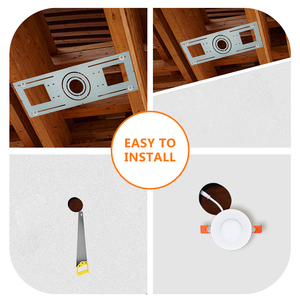 Disponibilità USA: Placche di Montaggio Piatte Rotonde Sottili da 3'', 4'', 6'' per Faretti da Incasso, per Nuova Costruzione, Staffe per Faretti - Product Image 5