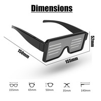 Lunettes de fête à LED lumineuses, lunettes de soleil clignotantes pour discothèque, rechargeables par USB, sans fil (bleu)