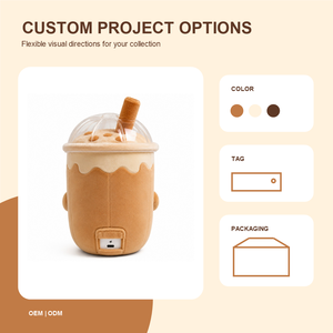 Bubble Tea Talking Plush Toy AI Smart Companion Kids Language Learning Educational Interactive Stuffed Animal Cotton/Polyester - Product Image 3
