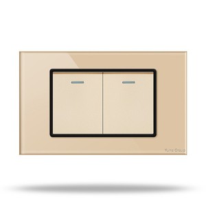 Panel de PC, 2 juegos de interruptores universales de pared para escaleras con indicador LED de paso directo de 1 vía, 16A, encendido/apagado - Product Image 2