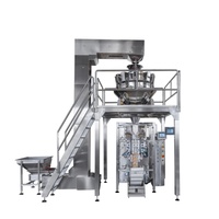 Machine automatique d'emballage et de remplissage de sachets à fond plat pour aliments, bonbons, biscuits, café, noix, snacks, avec PLC haute précision