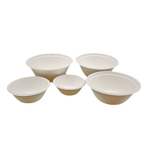 Tùy chỉnh 32 oz dùng một lần Bát compostable bã mía sợi với tre và PLA tròn/hình bầu dục với nắp đậy cho cắm trại - Product Image 4