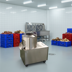 Mobile Commercial Automatic Potato Peeling Machine Stainless Steel Electric <b>Vegetable</b> Peeler Washer For Ginger Onion Taro - Product Image 1
