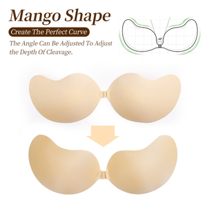 Sujetadores de silicona sin tirantes, invisibles y sin aros para <span class=keywords><strong>mujer</strong></span>, lencería de talla grande, transpirable, adhesivo, impermeable, push-up - Product Image 3