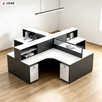 Bureau de travail commercial de luxe JIUSHUN, poste de travail pour employés, cloison de bureau, bureau d'ordinateur