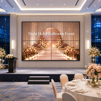Mur vidéo LCD 65 pouces avec cadre de 1,8 mm, système de raccordement 2x2 4x4, panneau LED IPS HD, luminosité 700 cd/m² pour salles de bal d'hôtel et événements