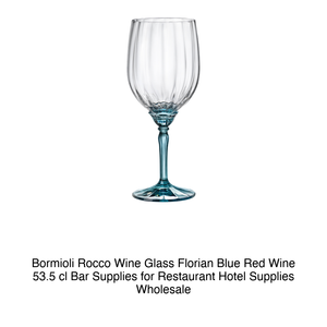 Verre à vin rouge Florian bleu 53,5 cl H 22,1 cm Ø 9,2 cm Bormioli Rocco - Product Image 2