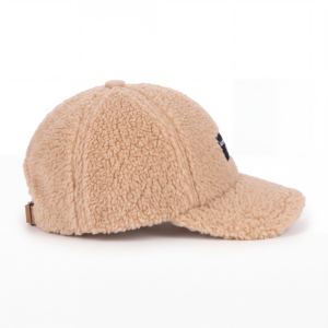 Gorra de Béisbol de Felpa con Etiqueta Tejida y Logotipo Personalizado al por Mayor, Gorro de Invierno Cálido de Sherpa para Hombre y Mujer - Product Image 4