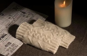 Gants d'hiver élégants en <span class=keywords><strong>cachemire</strong></span> pour femme - Mitaines tricotées chaudes à doigts complets pour le cyclisme, design multifonctionnel - Product Image 3