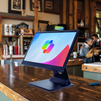 Terminal Punto de Venta de Escritorio de 15.6 Pulgadas con Bisel Delgado - Soporte Plegable de Alto Rendimiento, Terminal POS con Windows 10/11 y Android