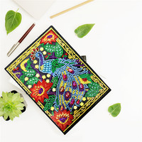 5D diamant peinture cahier bricolage paon oiseau Animal A5 journal livre cadeau spécial en forme de diamant broderie carnet de notes