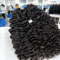 Extensions de cheveux humains Remy bruts non traités bouclés en vrac de Birmanie, tissage double à la machine, pour tresses afro bohèmes et cheveux crépus