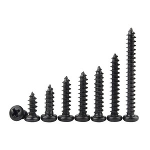 Viti Autofilettanti a Testa Tonda Phillips in Acciaio al Carbonio Nero M3 M4 M5 M6 M7 M8 per Fissaggio Mobili e Legno - Product Image 6