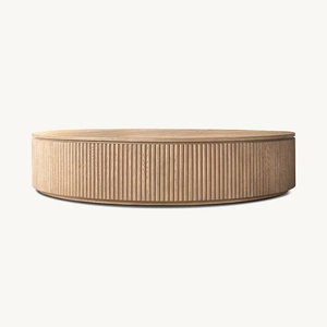 Dernier arrivage Tables basses modernes en bois de couleur naturelle <span class=keywords><strong>Table</strong></span> <span class=keywords><strong>basse</strong></span> <span class=keywords><strong>ronde</strong></span> Byron <span class=keywords><strong>Table</strong></span> <span class=keywords><strong>basse</strong></span> moderne en bois de chêne - Product Image 1