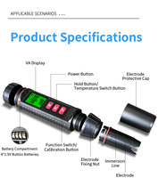 Testeur d'eau portable multi-paramètres pH TDS EC Sel SG ORP Temp Sonde 7 en 1 TDS EC PH TEMP Salinité ORP S.G Mètre