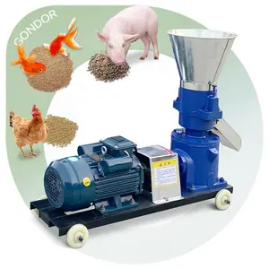 Mini Fish Pelleting Live Stock Pellet 3 Roller Animal Feed Press Machine for Make Grass Without Motor