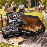 Boîte à pizza carrée en carton ondulé 10 12 14 pouces, boîte à pizza avec logo personnalisé, boîte en papier kraft, emballage alimentaire, emballage pour pizza de restaurant