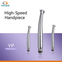 Handpiece gigi kecepatan tinggi, dengan sistem Chuck tombol tekan lampu LED ungu untuk prosedur pemotongan dan penyembuhan presisi