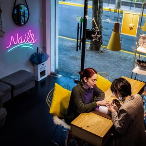Nail salon neon <b>LED</b> indoor decorative light bedroom nail salon shop entrance sign street indicator light luminous <b>letters</b> 5V 12V - Product Image 4
