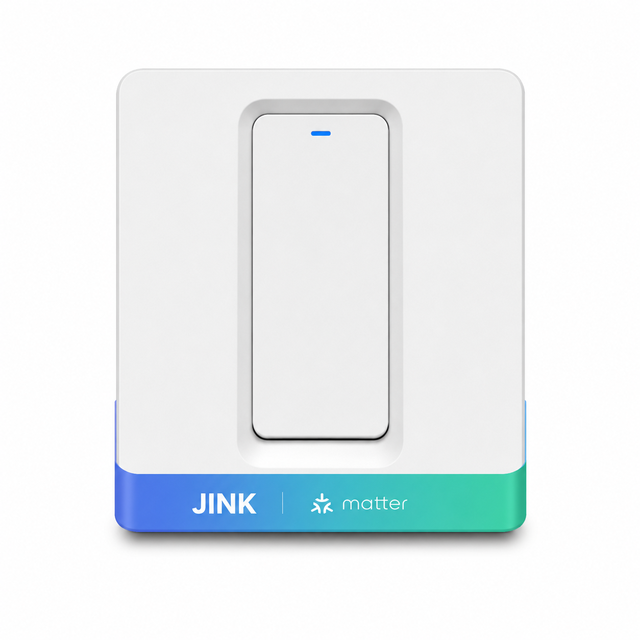 JINK Switch DS-102BMN 40A Matter Smart Wall Switch 1 Gang Remote Voice Control WiFi BLE Light Switch for Smart Home