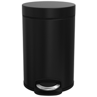Cubo de basura redondo de acero inoxidable de 20 litros/5,3 galones de alta calidad, tapa abierta, cierre suave con cubos de basura con Pedal de presión