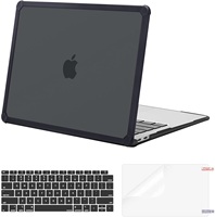 Étui rigide en plastique résistant compatible pour Mac Book Air 13 pouces avec pare-chocs en TPU anti-fissuration sacoches et housses pour ordinateur portable