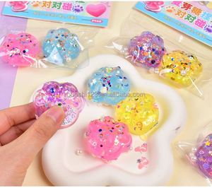 Juguete Blandito de Garra de Gato con Lentejuelas de Maltosa Aurora, Bola Antiestrés de Rebote Lento, Mini Juguete Sensorial de Garra de Gato - Product Image 1