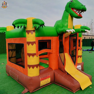 Çocuklar için Ticari Sınıf Dış Mekan Küçük Şişme Kale Oyun Parkı Kaydıraklı Kombinasyon - Product Image 1