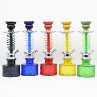 Vente en gros de kits de chicha portables de haute qualité, personnalisés, avec vase en verre et base en métal