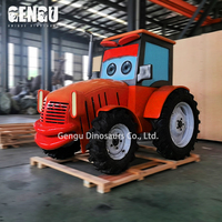 Modèle animatronique personnalisé Tracteur de dessin animé Modèle haute simulation Statue de voiture