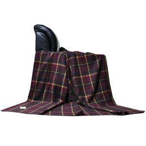 BLUE PHOENIX Coperte Invernali di Lusso in 100% Lana, <span class=keywords><strong>Plaid</strong></span> Tartan Intrecciato - Morbide a 2 Strati con Orlo Accogliente per Aereo e Casa - Product Image 3
