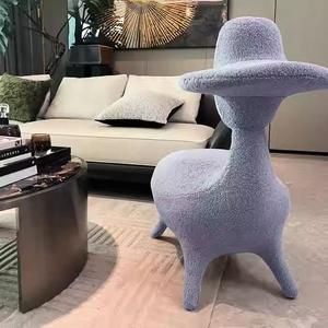 Silla Moderna <span class=keywords><strong>de</strong></span> Estilo Casual con Forma <span class=keywords><strong>de</strong></span> <span class=keywords><strong>Pato</strong></span>, Reclinable, para Juegos Móviles, Creativa, Individual, <span class=keywords><strong>de</strong></span> Tela <span class=keywords><strong>de</strong></span> Cordero, <span class=keywords><strong>de</strong></span> Madera, para Comedor, Hotel, Sala <span class=keywords><strong>de</strong></span> Estar - Product Image 3