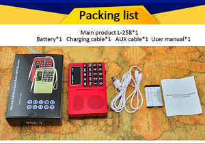 Máy thu sóng vô tuyến đa băng tần kỹ thuật số di động LCJ L-258 với khe cắm thẻ USB, TF, SD - Product Image 6