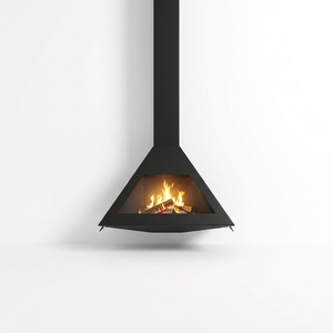Cheminée suspendue moderne à flamme réelle, verre transparent, chauffage de villa, poêle à <span class=keywords><strong>bois</strong></span> autoportant, <span class=keywords><strong>insert</strong></span> en plaque d'acier - Product Image 1
