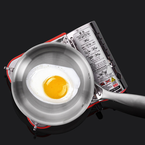 Mengq-sartén pequeña de acero inoxidable 304 para el hogar, sin recubrimiento, auxiliar, para comida, sartén para huevos, venta al por mayor - Product Image 2