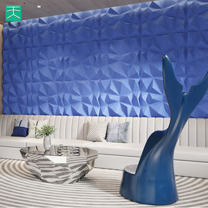 Panneau d'isolation acoustique 3D en Polyester Pet, panneau absorbant pour mur et plafond - Product Image 2