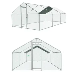 Nieuwe Kippenhok Run 6M X 3M Walk In Chicken Run Metalen Kippenhok Voor Koop Konijn Kooi kip Huis