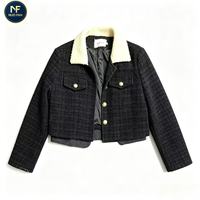 Manteaux d'hiver pour femmes de haute qualité d'occasion, en tissu de laine, tailles variées disponibles, vente en gros, commande minimum 100 kilogrammes, Guangdong