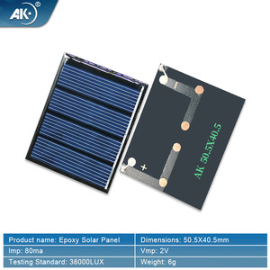 Panneaux solaires époxy poly mini 44X44 0.5V1.5V2V 300 + modèles en stock pour chargement de batterie OEM fournisseur en gros prix d'usine - Product Image 2