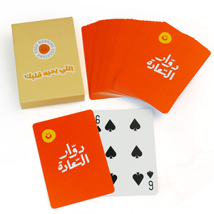 Naipes de Plástico con Diseño Impreso Personalizado y Logotipo de Sol, Juego de Naipes de Póquer de Plástico de Alta Calidad Personalizados - Product Image 4