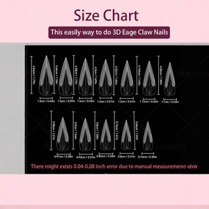 Bán buôn 120Pcs 12 kích thước sâu cong EAGLE Claw Nail kép hình thức khuôn rõ ràng đầy đủ Bìa tái sử dụng Acrylic lời khuyên mở rộng biểu tượng tùy chỉnh - Product Image 3