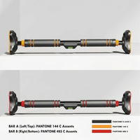 Barre de traction pour porte améliorée de 0,65 à 1 m avec niveleur, barre horizontale réglable, portable et sécurisée, sans vis