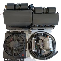 Aire Acondicionado de 12v 24v para CAMIÓN AUTOBÚS SISTEMA DE AIRE ACONDICIONADO UNIVERSAL PARA AUTOMÓVILES KIT DE A/C EVAPORADOR Bajo el Tablero KIT DE COMPRESOR