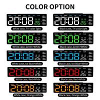 Reloj Despertador Digital LED Inteligente con Recordatorio de Pastillas, Pantalla de Temperatura, Acabado de Espejo, Reloj de Escritorio para Personas Mayores y Decoración del Hogar