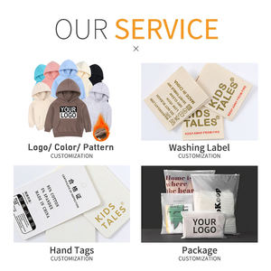 Felpa Personalizzata con Cappuccio in Pile di Cotone per Bambini Abbigliamento Invernale per Ragazzi e Ragazze Pullover Tinta Unita da Donna - Product Image 2