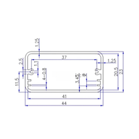44*23*65mm Ultraflaches Extrudiertes Aluminium-Gehäuse Niedrigprofil Eloxiertes Flachgehäuse Handgehaltener Datenlogger Anzeige-Steuerungsbox