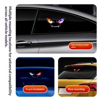 Lumière décorative LED 2W à énergie solaire transfrontalière, effet œil de démon, sans câblage requis pour pare-brise arrière