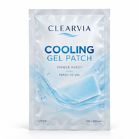 Sachet laminé de qualité alimentaire 120x180mm, emballage pour patch de gel rafraîchissant en feuille unique avec fermeture éclair refermable, prêt à l'emploi